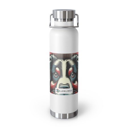 Australian Shepherd - 22 oz. Copper Vacuum Insulated Bottle  - By Barker Van Woofingham