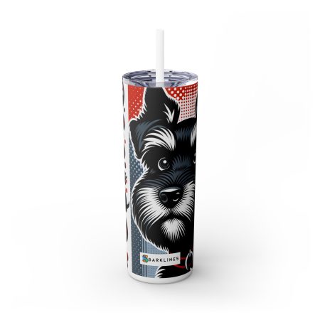 Black Russian Terrier - 20 oz. Skinny Tumbler - By Rex VanGogh