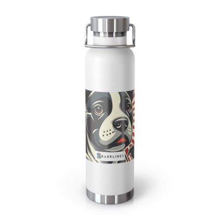 Staffordshire Bull Terrier - 22 oz. Copper Vacuum Insulated Bottle  - By Baxter Monet