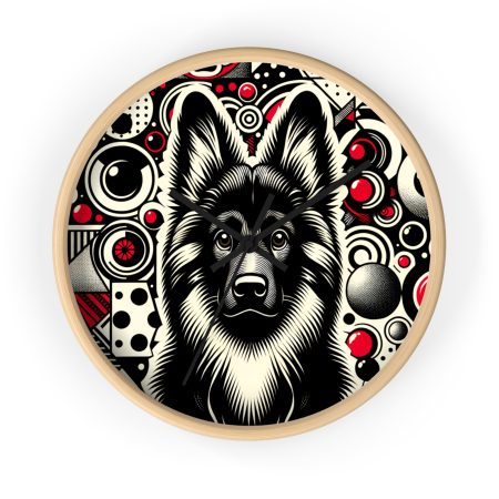 Tervuren Shepherd - Wall Clock - By Biscuit Van Barkley