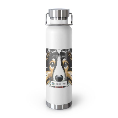 Collie - 22 oz. Copper Vacuum Insulated Bottle  - By Baxter VanGogh