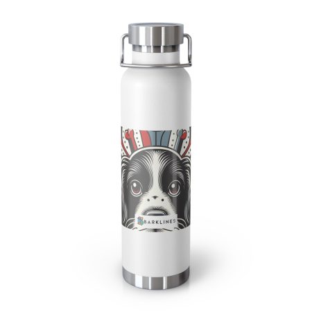 English Cocker Spaniel - 22 oz. Copper Vacuum Insulated Bottle  - By Barkley VanPaw