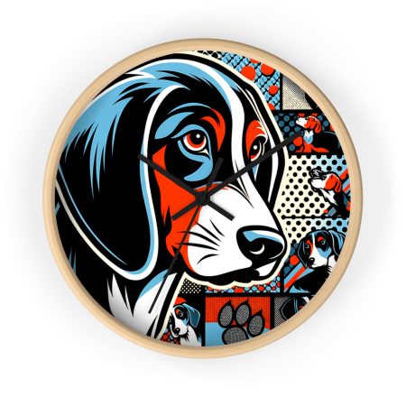 Bluetick Coonhound - Wall Clock - By Rufus Pawcasso