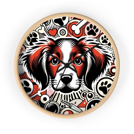 Brittany Spaniel - Wall Clock - By Biscuit McMaster