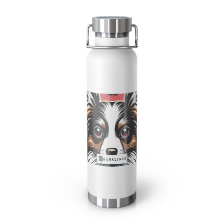 Papillon - 22 oz. Copper Vacuum Insulated Bottle  - By Baxter VanWoofington