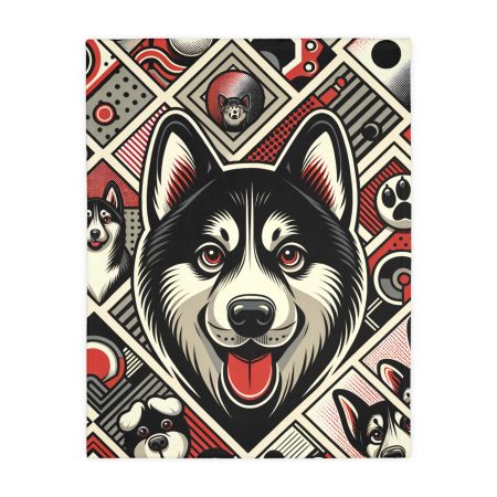 Norwegian Elkhound - Throw Blanket - By Baxter VanWoof