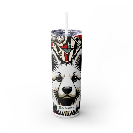 White Shepherd - 20 oz. Skinny Tumbler - By Baxter Monet