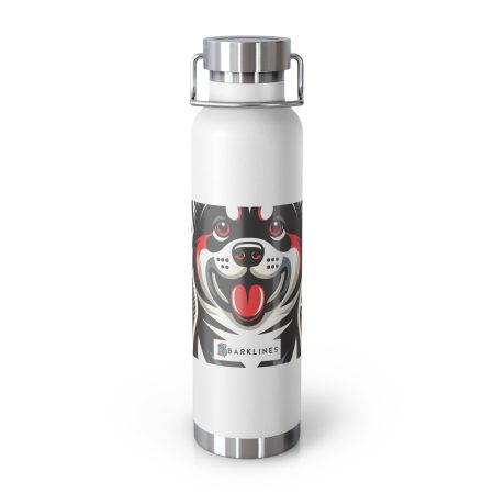Karelian Bear Dog - 22 oz. Copper Vacuum Insulated Bottle  - By Maxwell Pawsley