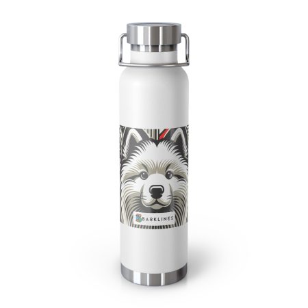 Samoyed - 22 oz. Copper Vacuum Insulated Bottle  - By Baxter Monet