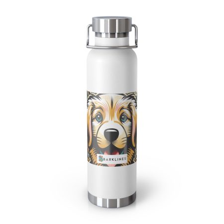 Golden Retriever - 22 oz. Copper Vacuum Insulated Bottle  - By Barkley Remington