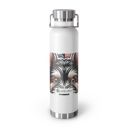 Norwich Terrier - 22 oz. Copper Vacuum Insulated Bottle  - By Rufus Scribbletail