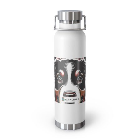 Bernese Mountain Dog - 22 oz. Copper Vacuum Insulated Bottle  - By Rufus VanBark