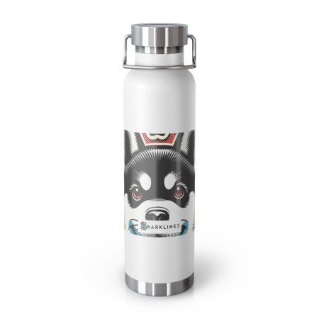 Japanese Akita - 22 oz. Copper Vacuum Insulated Bottle  - By Baxter Monet
