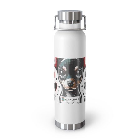 Miniature Pinscher - 22 oz. Copper Vacuum Insulated Bottle  - By Rex Monet