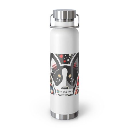 Portuguese Podengo - 22 oz. Copper Vacuum Insulated Bottle  - By Barkley Van Gogh