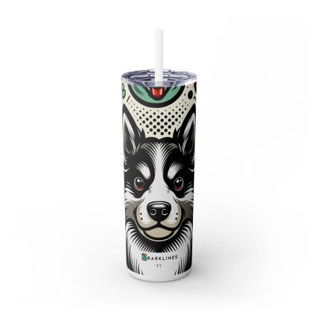 Icelandic Sheepdog - 20 oz. Skinny Tumbler - By Baxter VanWoof
