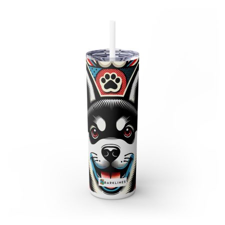 Japanese Akita - 20 oz. Skinny Tumbler - By Baxter Monet