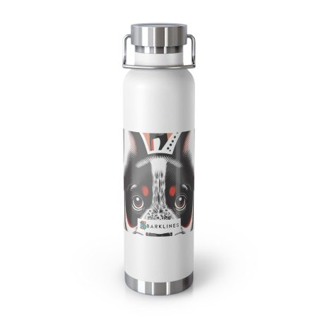 Australian Cattle Dog - 22 oz. Copper Vacuum Insulated Bottle  - By Rex Van Gogh