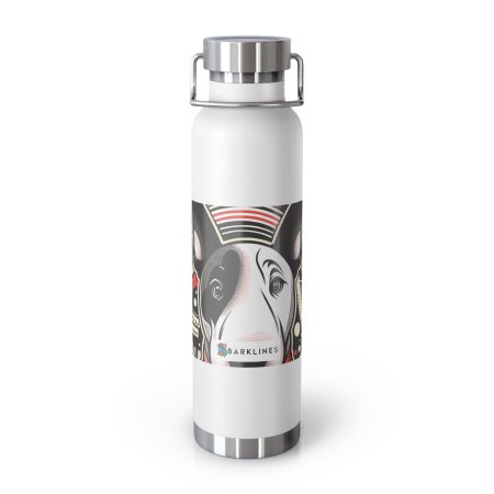 Bull Terrier - 22 oz. Copper Vacuum Insulated Bottle  - By Baxter VanPooch