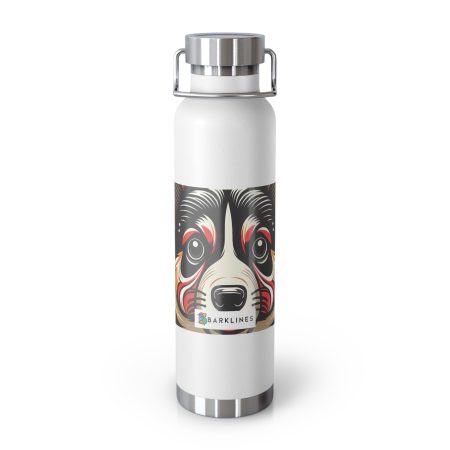 Pembroke Welsh Corgi - 22 oz. Copper Vacuum Insulated Bottle  - By Fresco Pawsley