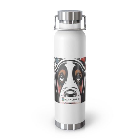 Basset Hound - 22 oz. Copper Vacuum Insulated Bottle  - By Baxter Pawlowski