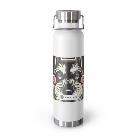 Miniature Schnauzer - 22 oz. Copper Vacuum Insulated Bottle  - By Baxter Monet