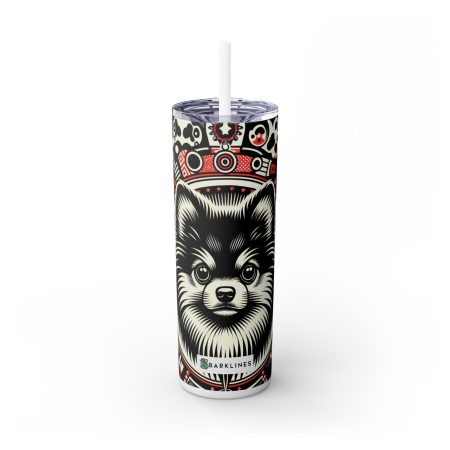 Pomeranian - 20 oz. Skinny Tumbler - By Rufus Pawsley