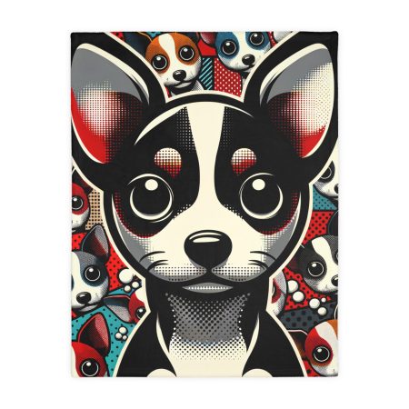Toy Fox Terrier - Throw Blanket - By Biscuit Monet