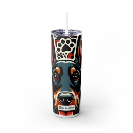 Doberman Pinscher - 20 oz. Skinny Tumbler - By Baxter VanPaw