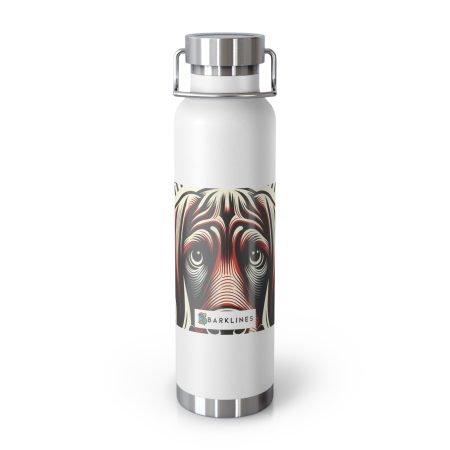 Wirehaired Vizsla - 22 oz. Copper Vacuum Insulated Bottle  - By Baxter Monet
