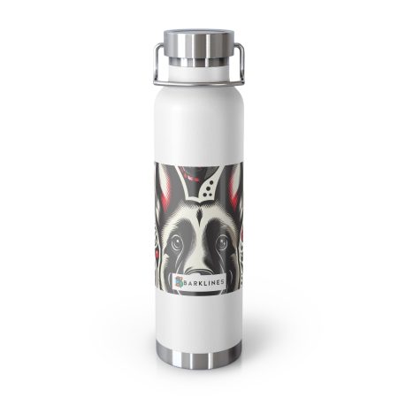 Belgian Malinois - 22 oz. Copper Vacuum Insulated Bottle  - By Biscuit Van Barkley