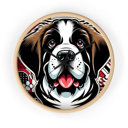 St. Bernard - Wall Clock - By Baxter VanPoodle