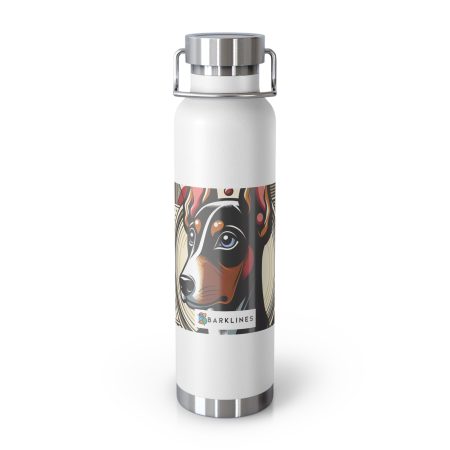 Pharaoh Hound - 22 oz. Copper Vacuum Insulated Bottle  - By Baxter Monet
