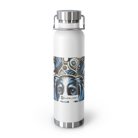 Blue Picardy Spaniel - 22 oz. Copper Vacuum Insulated Bottle  - By Baxter Monet
