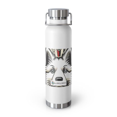 White Shepherd - 22 oz. Copper Vacuum Insulated Bottle  - By Baxter Monet