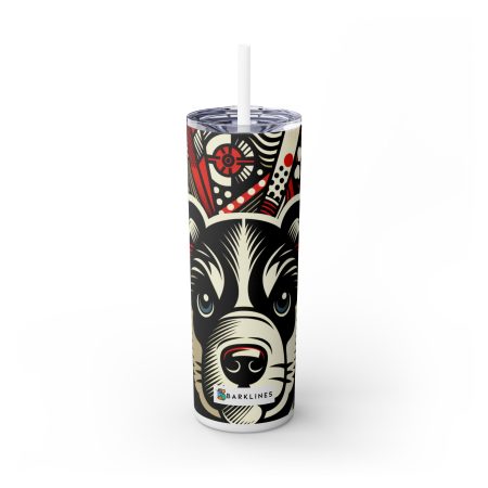 Ukrainian Shepherd Dog - 20 oz. Skinny Tumbler - By Biscuit Monet