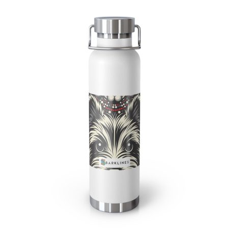 Cairn Terrier - 22 oz. Copper Vacuum Insulated Bottle  - By Biscuit VanBark