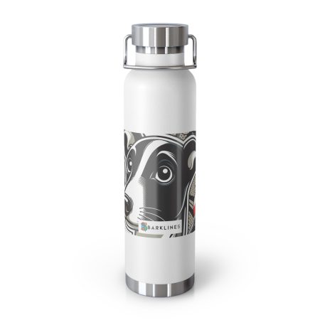 Spanish Greyhound - 22 oz. Copper Vacuum Insulated Bottle  - By Baxter Rembrandt