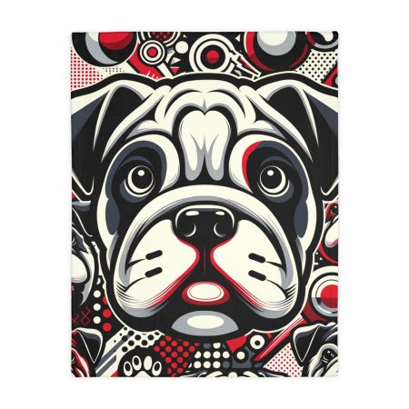 Bulldog - Throw Blanket - By Baxter Monet