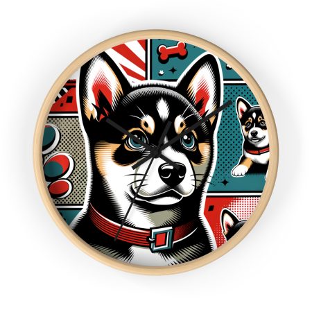 Norwegian Buhund - Wall Clock - By Baxter VanWoof
