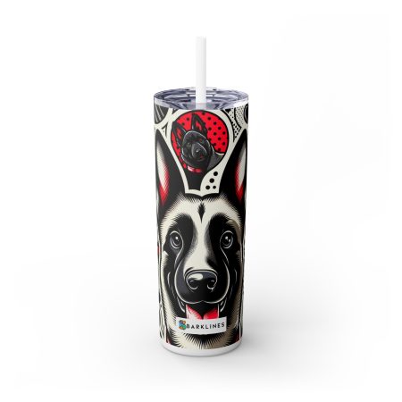 Belgian Malinois - 20 oz. Skinny Tumbler - By Biscuit Van Barkley