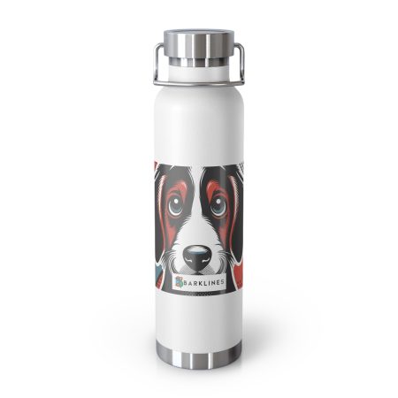 Scottish Deerhound - 22 oz. Copper Vacuum Insulated Bottle  - By Baxter VanPaw