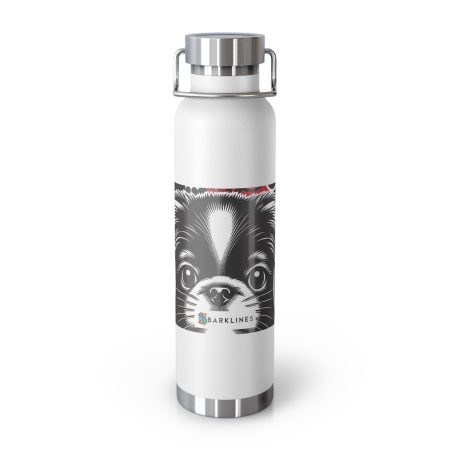 Pekingese - 22 oz. Copper Vacuum Insulated Bottle  - By Baxter Doodle