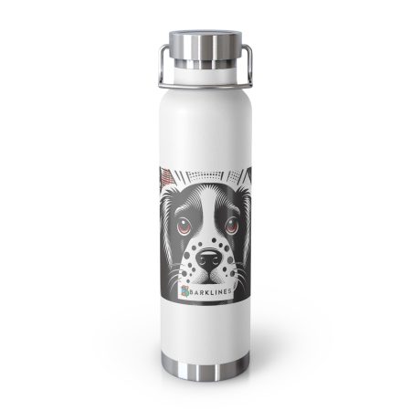 Field Spaniel - 22 oz. Copper Vacuum Insulated Bottle  - By Biscuit van Barkley