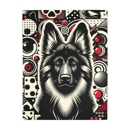 Tervuren Shepherd - Throw Blanket - By Biscuit Van Barkley