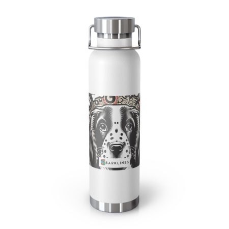English Springer Spaniel - 22 oz. Copper Vacuum Insulated Bottle  - By Baxter Pendleton