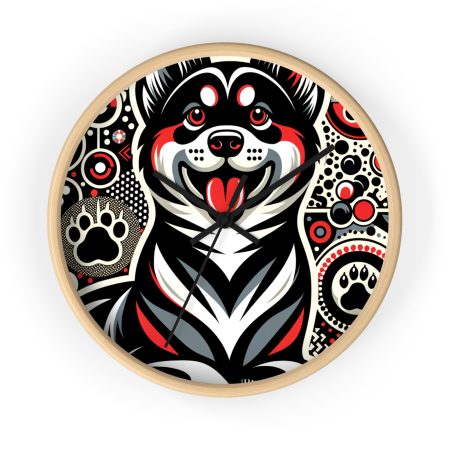 Karelian Bear Dog - Wall Clock - By Maxwell Pawsley