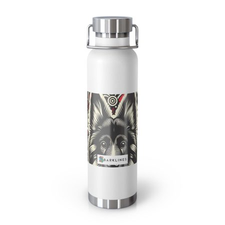 Tervuren Shepherd - 22 oz. Copper Vacuum Insulated Bottle  - By Biscuit Van Barkley