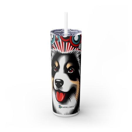 Pyrenean Shepherd - 20 oz. Skinny Tumbler - By Rufus Brushstroke