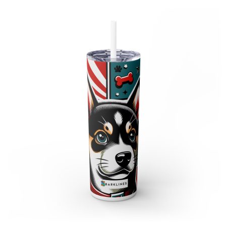 Norwegian Buhund - 20 oz. Skinny Tumbler - By Baxter VanWoof